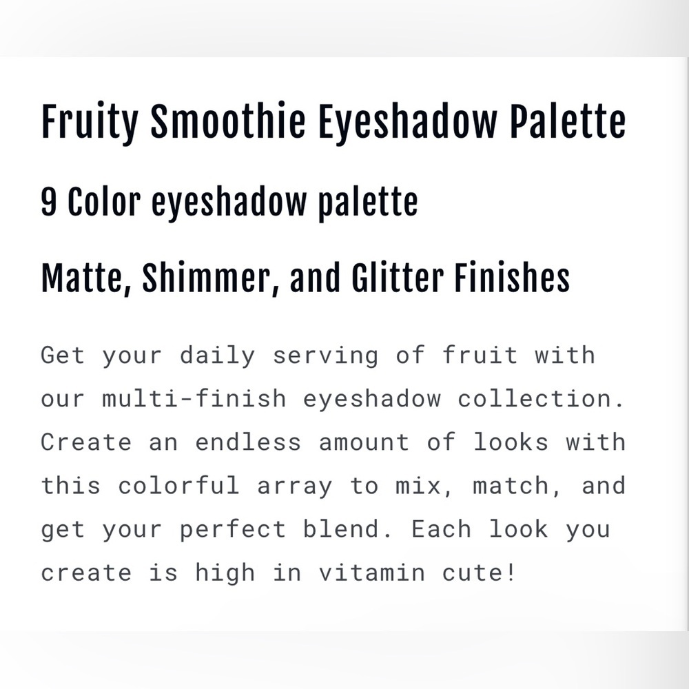 ✨ The Crème Shop Fruity Smoothie Eyeshadow Palette & Ace Beaute Glimmer Shadow - Picture 8 of 15